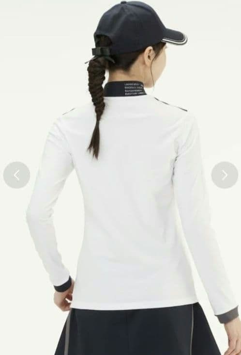 再再再値下新品　ランバンスポール　モックネックL　白　定価19800円　裏微起毛
