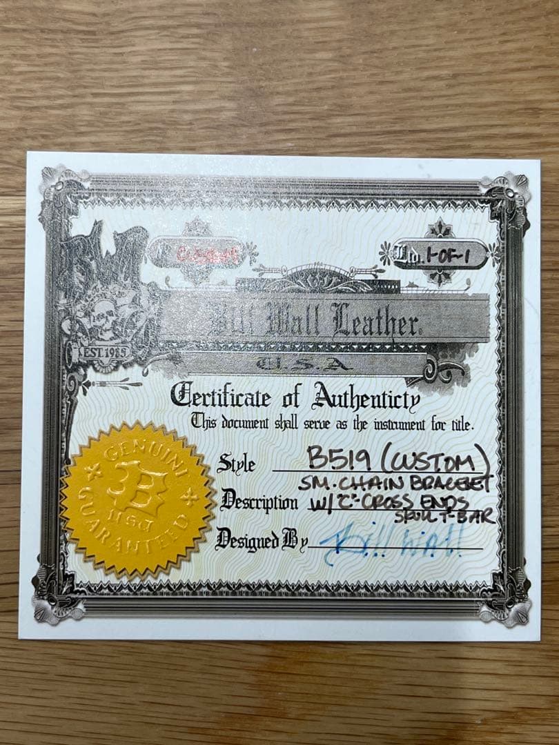 BWL ビルウォールレザー　ブレスレット　カスタム　1of1 マリブ