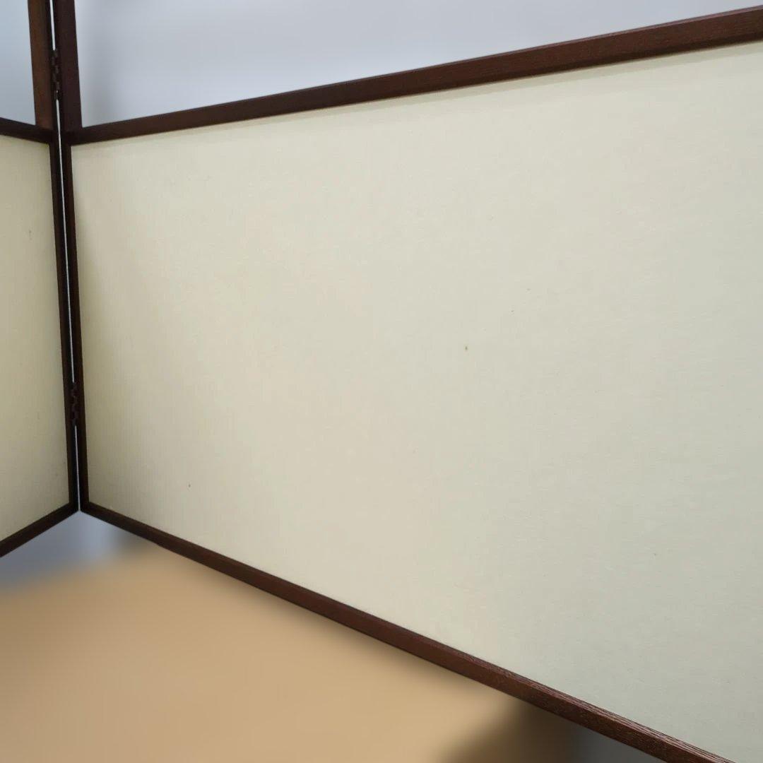 風炉先屏風 唐松 両面開き 白地 茶道具 屏風 衝立 紙箱