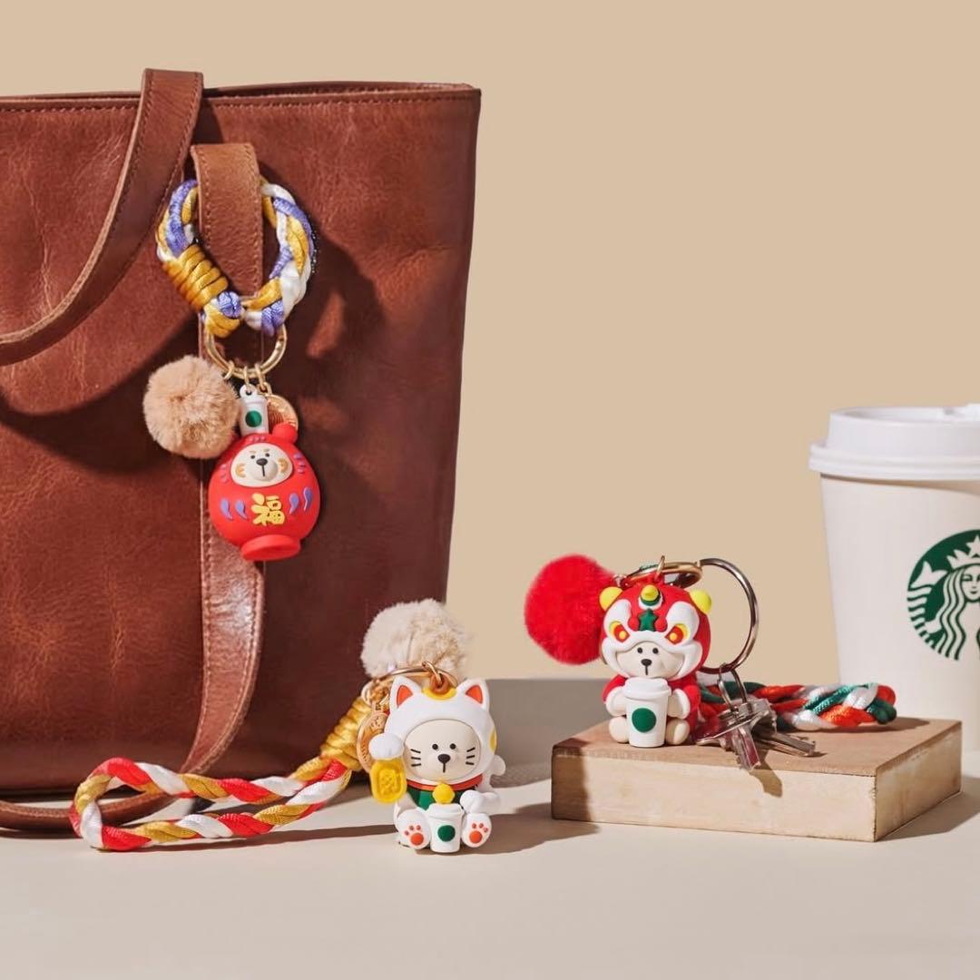 【日本未発売】スタバ 2026 ベアリスタ 招き猫 だるま 獅子舞 3種セット