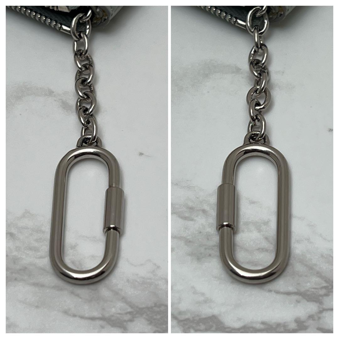 セリーヌ フック付き ＆ カードポーチ ケース くすみブルー