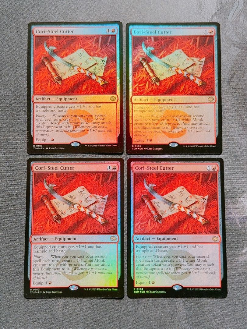 【foil】コーリ鋼の短刀　英語　4枚セット コーリ鋼の短刀/Cori-Steel Cutter 4枚セット MTG コーリ鋼の短刀 英語