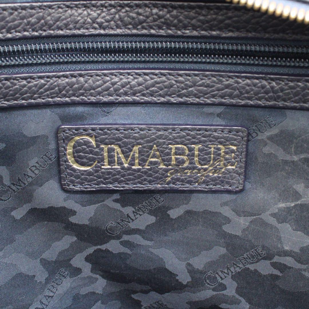 【美品】CIMABUE ビジネスバッグ ブリーフケース レザー 2WAY 紺色