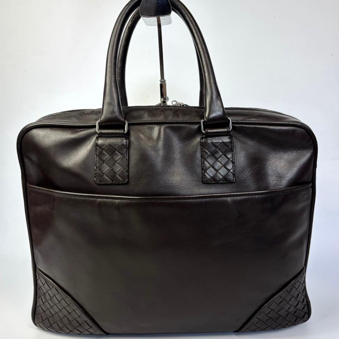 ボッテガヴェネタ　ビジネスバッグ　イントレチャート　レザー　ブラウン　A4可能