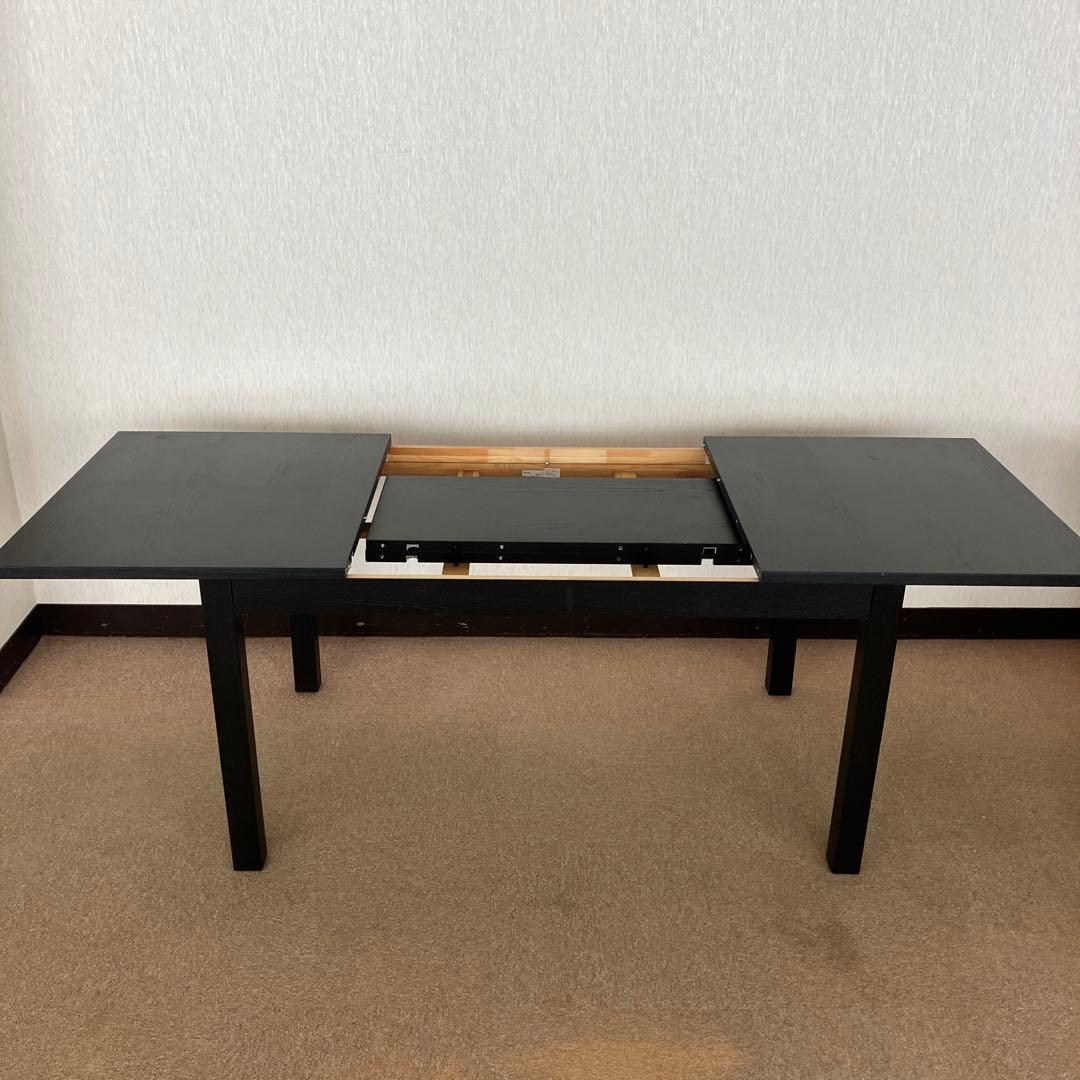 IKEA ビュースタ BJURSTA 伸長式テーブル ダイニングテーブル 木製