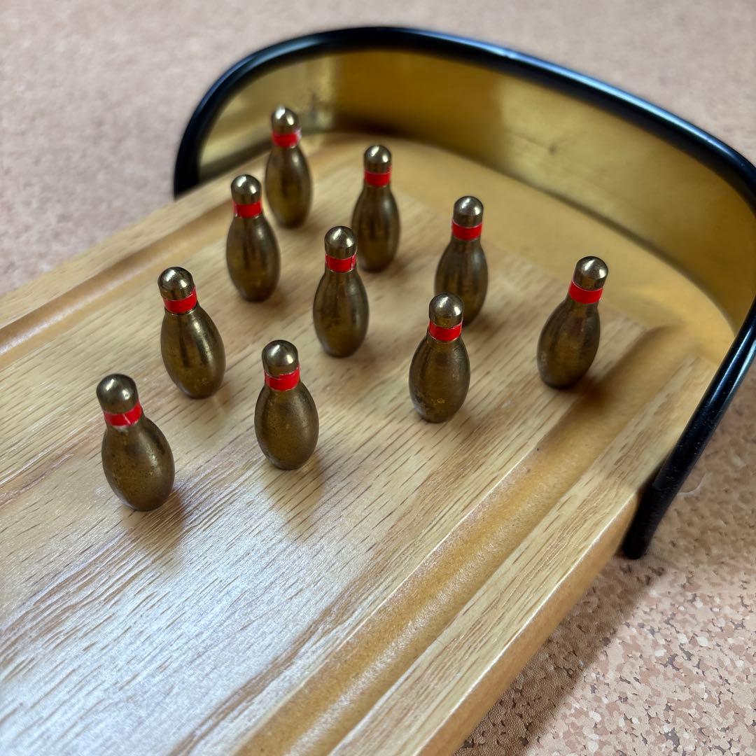 レトロ 卓上 ボーリングゲーム 木製 真鍮 - メルカリ