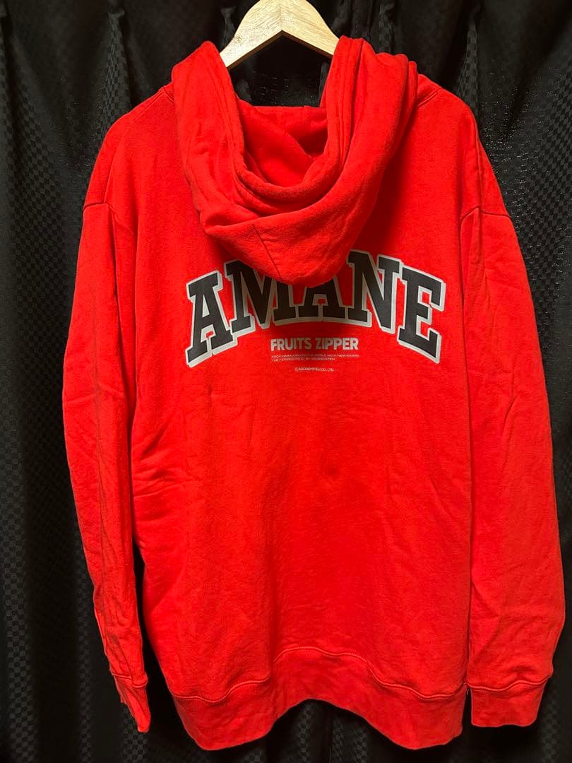 FRUITS ZIPPER 月足天音赤パーカー XL - メルカリ