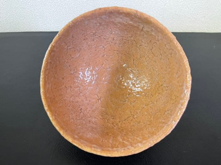 萩焼 味舌隆司 萩茶碗 銘　千年翠　大徳寺悦道　箱書き　共箱