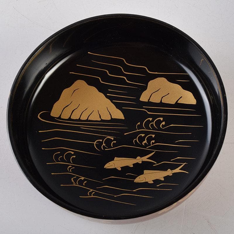 茶道具 前畑峰春作 淡々斎好 大堰川平棗 共箱 V 8987