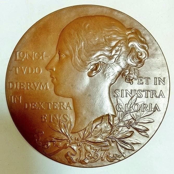 大型 銅メダル 55mm 1897年 ビクトリア ダイヤモンドジュビリー 銅貨