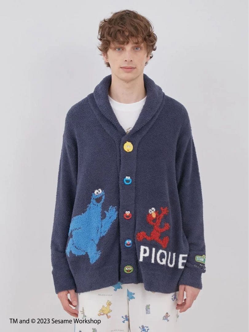レア♡ジェラートピケ♡SESAME STREET ショールカーディガン XL