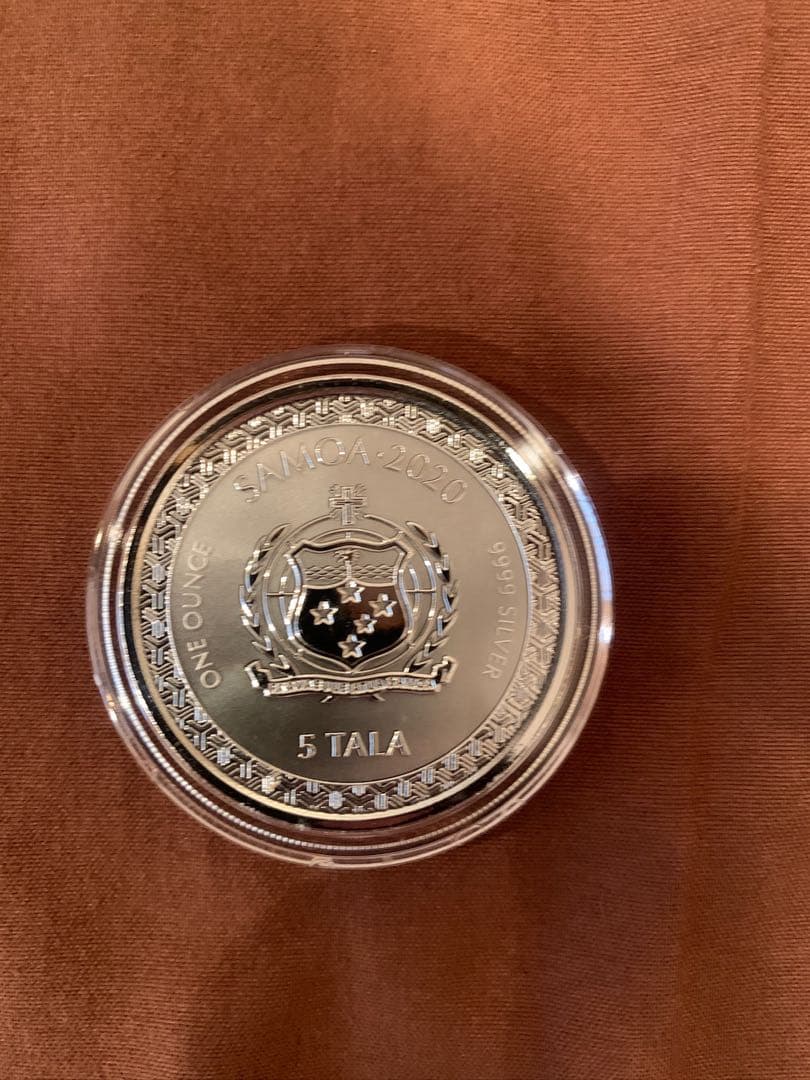 99.99%純銀 1オンス カプセル入り 保証書付き 桃太郎 鬼退治アニメ風