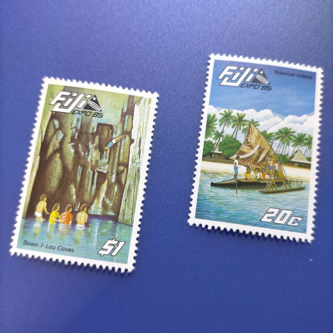 3324 外国切手 フィジー 1985年 EXPO日本万国博覧会 4種完 3324 外国