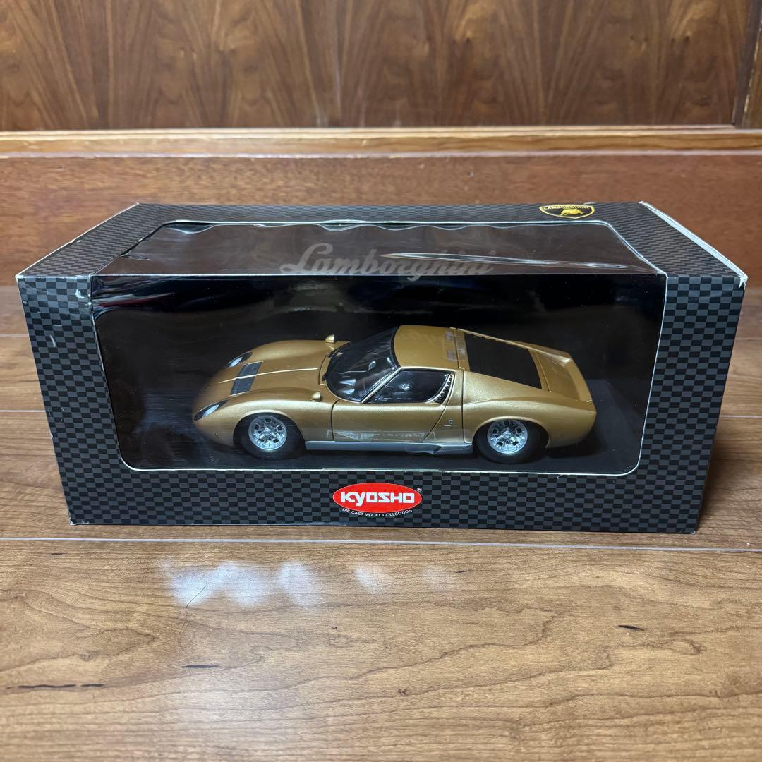 絶版未展示品 京商 1/18ランボルギーニ ミウラ P400 Gold