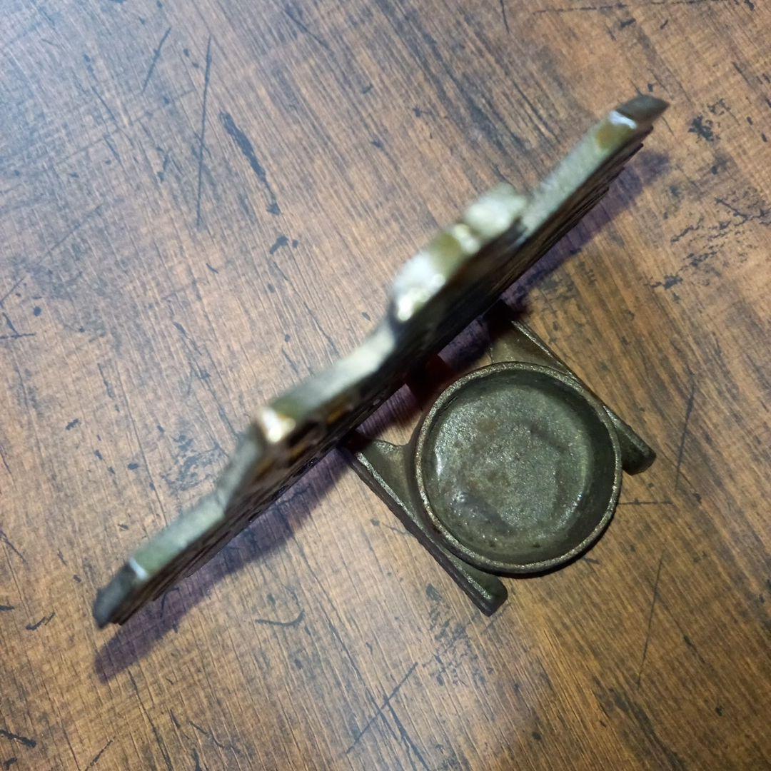 スカイライン キャンドル スタンド ステンドグラス メタル ビンテージ