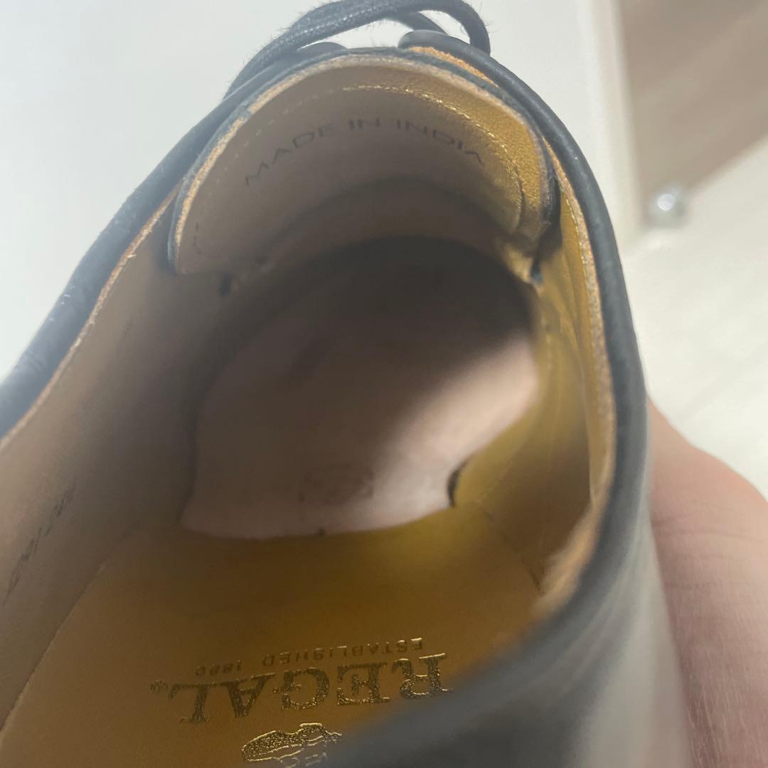 【未使用】リーガル　プレーントゥ　24.5 ブラック　J291 ハーフラバー付き