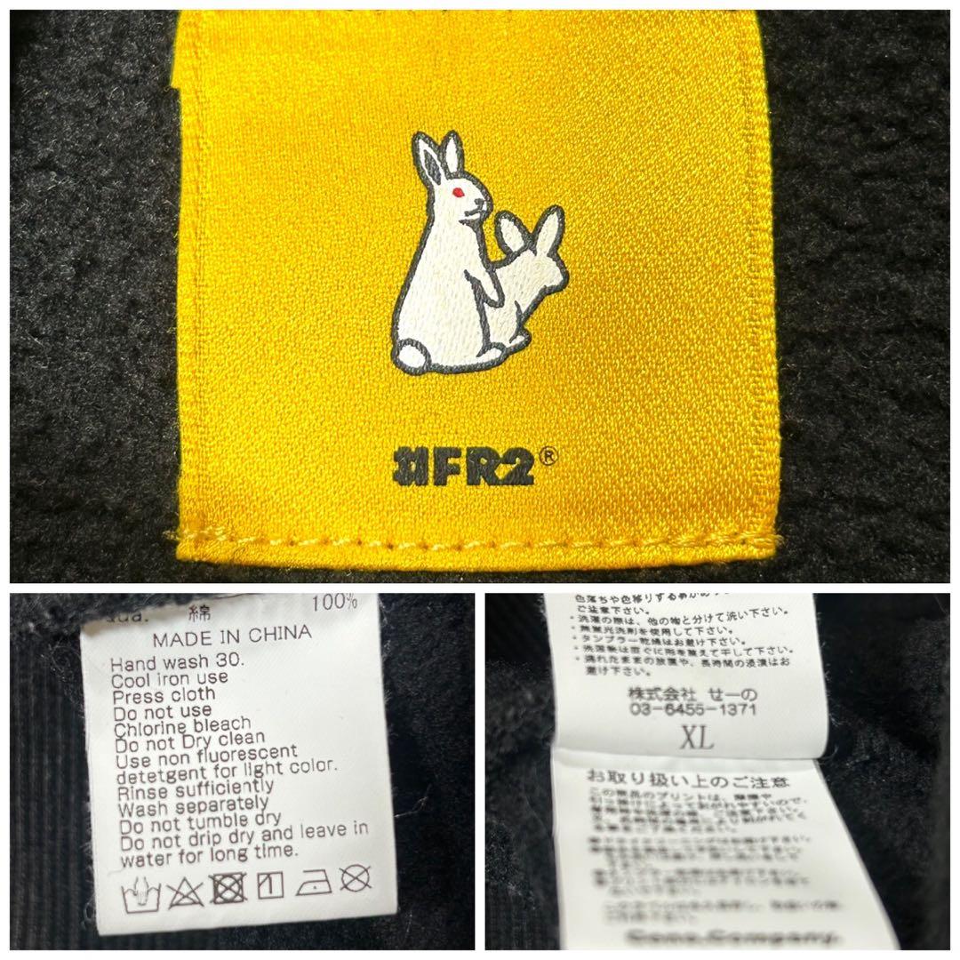 極美品 FR2 両面刺繍 パーカー スーベニア 頭狂色情兎 希少 XL