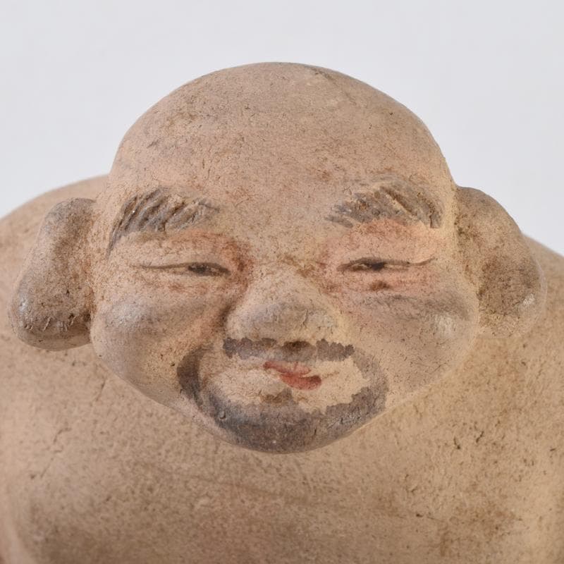 京焼 清水焼 清水六兵衛作 布袋像 置物 共箱 C 9099