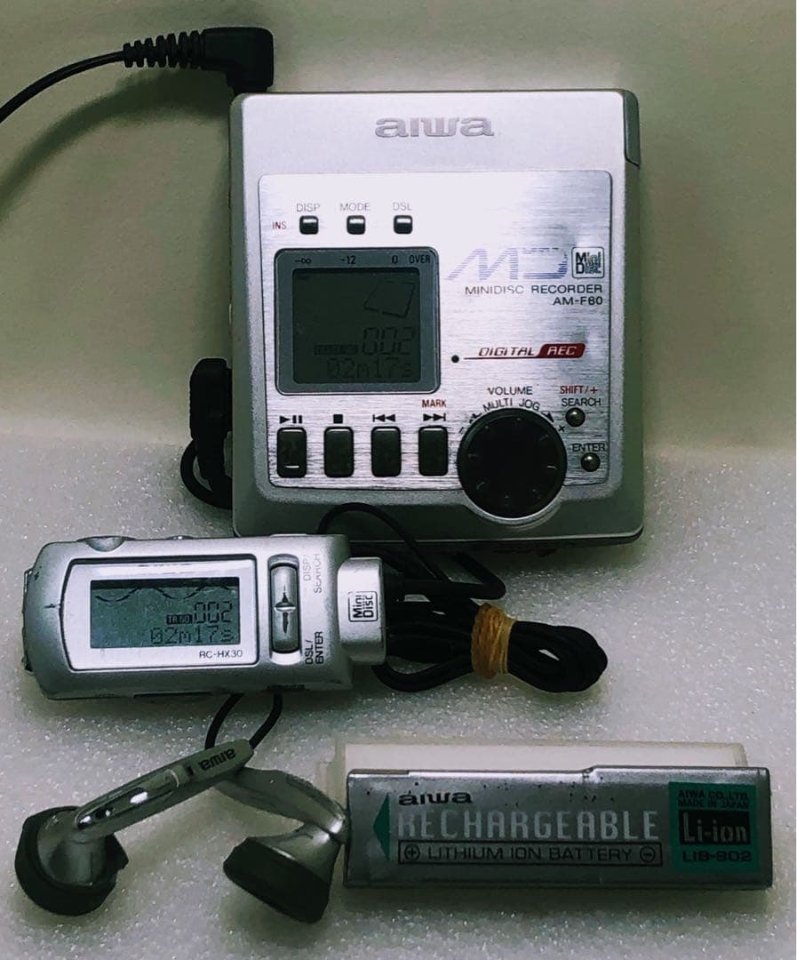 希少】AIWA☆ポータブルMDレコーダー AM-F80（動作確認済み）希少