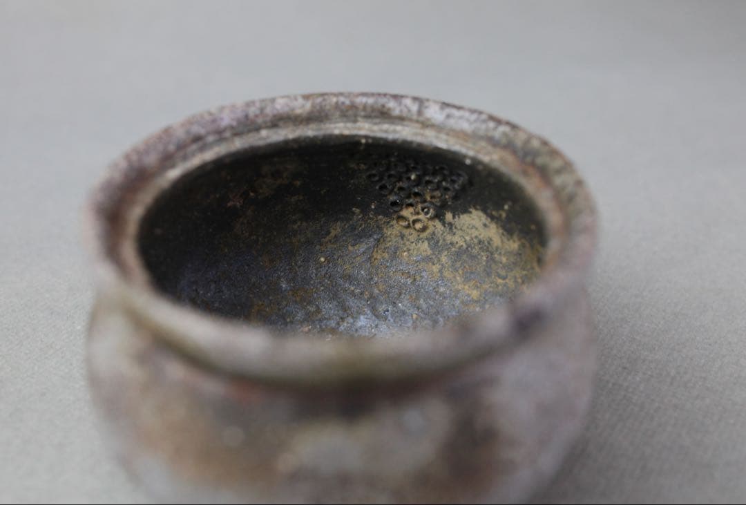 備前焼 半入居 宝瓶 急須煎 茶器 仕覆付き