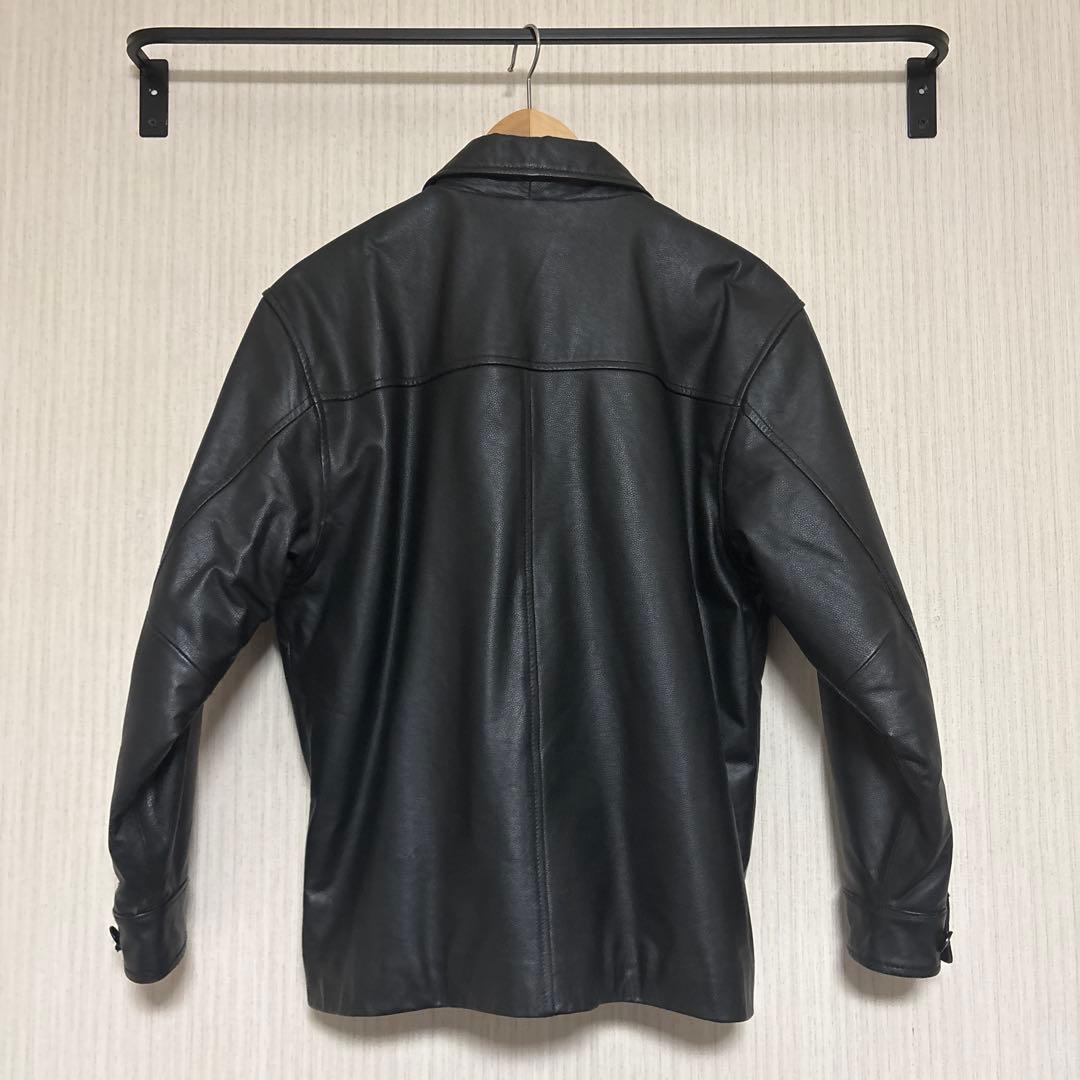 OLD GAP 黒 レザー シングルライダースジャケット