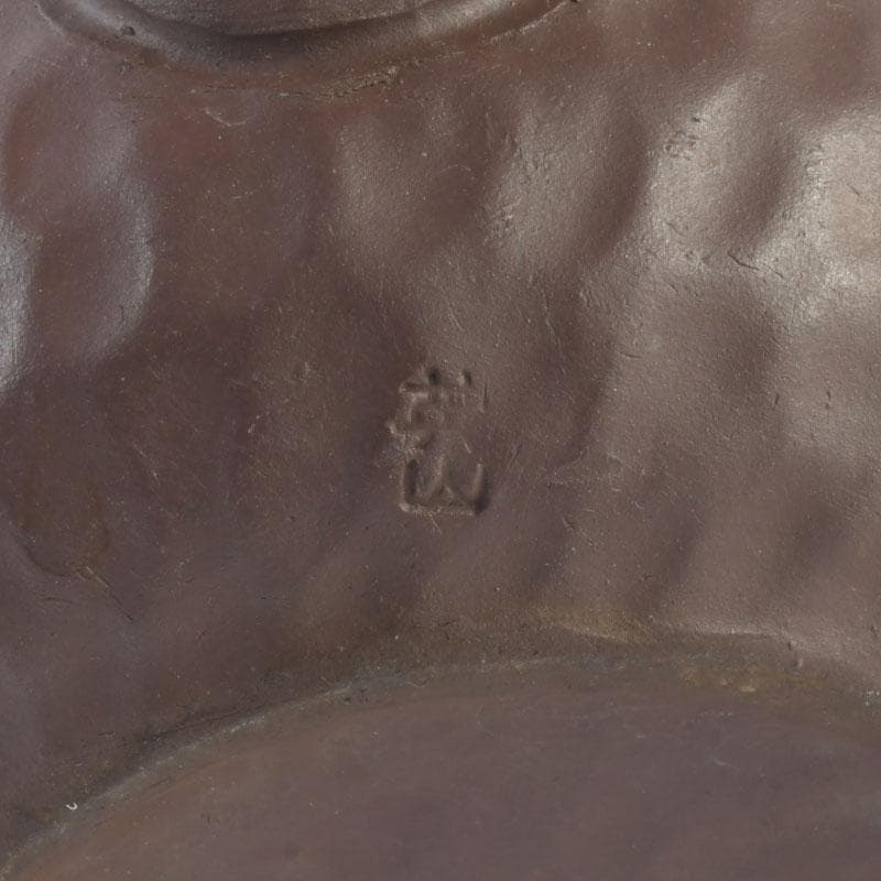 煎茶道具 萬古焼 英山造 紫砂 朱泥 鳥顔出 横手急須 V