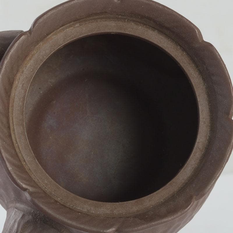 煎茶道具 萬古焼 英山造 紫砂 朱泥 鳥顔出 横手急須 V