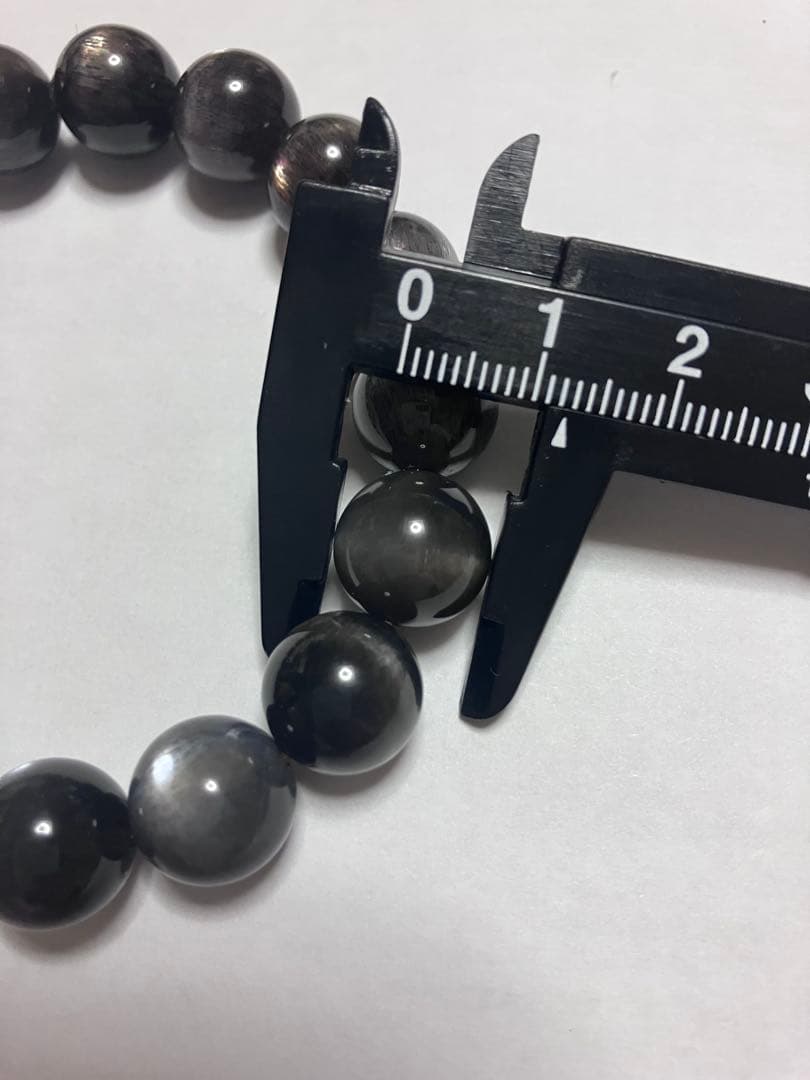 ブラックサンムーンストーン　天然石ブレスレット