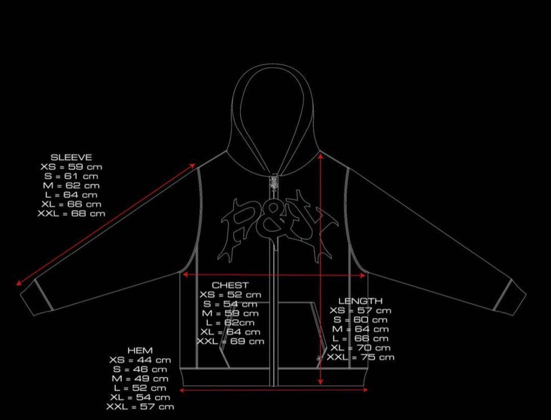 punkandyo ジップパーカー XL