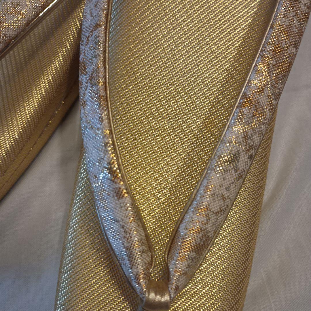 和装 東京芝山 振り袖 最高級　バッグ草履セット　両面取りバッグ　七宝