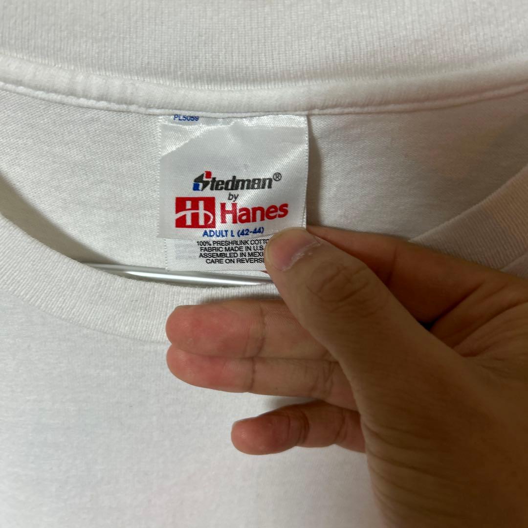 MFDOOMプリントTシャツホワイトビンテージラップ T HIPHOPXLサイズ