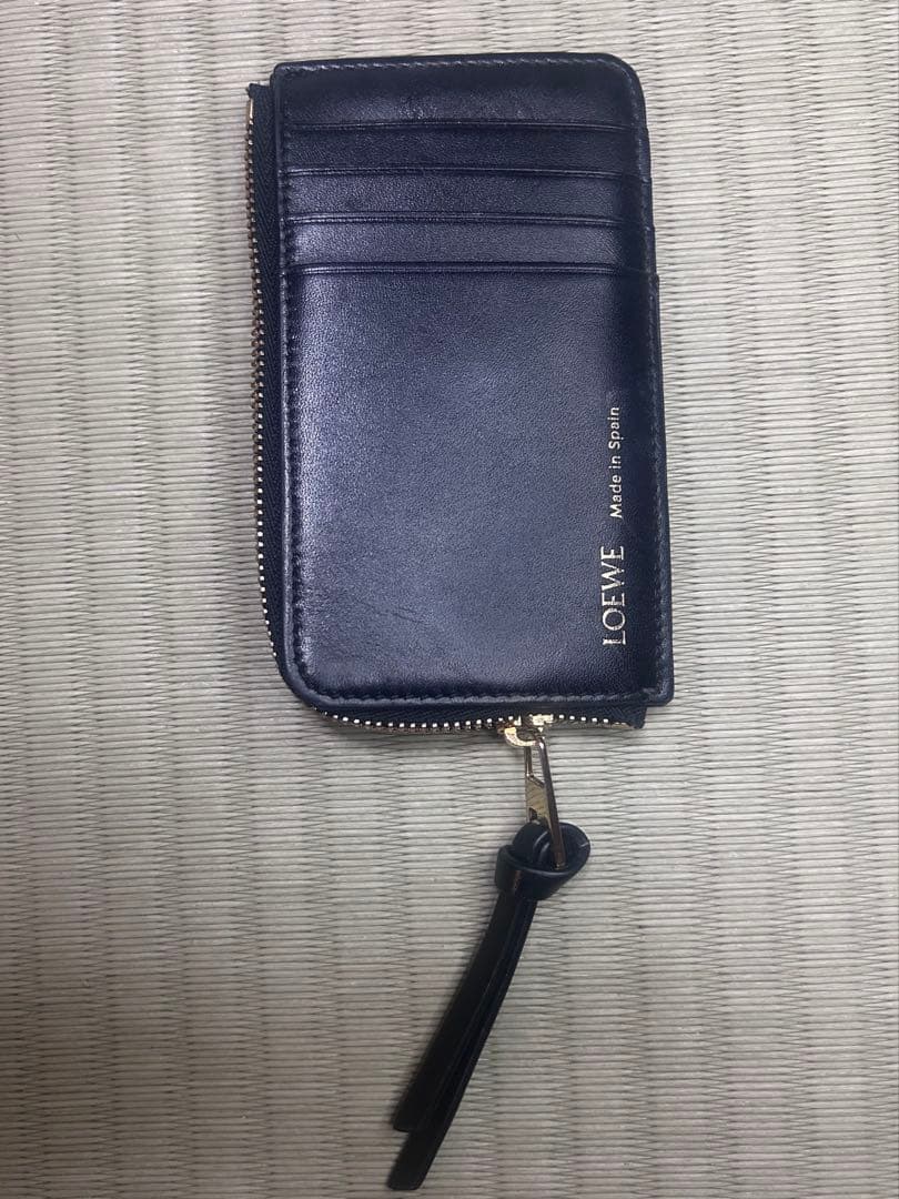 LOEWE ネイビーレザー パスケース