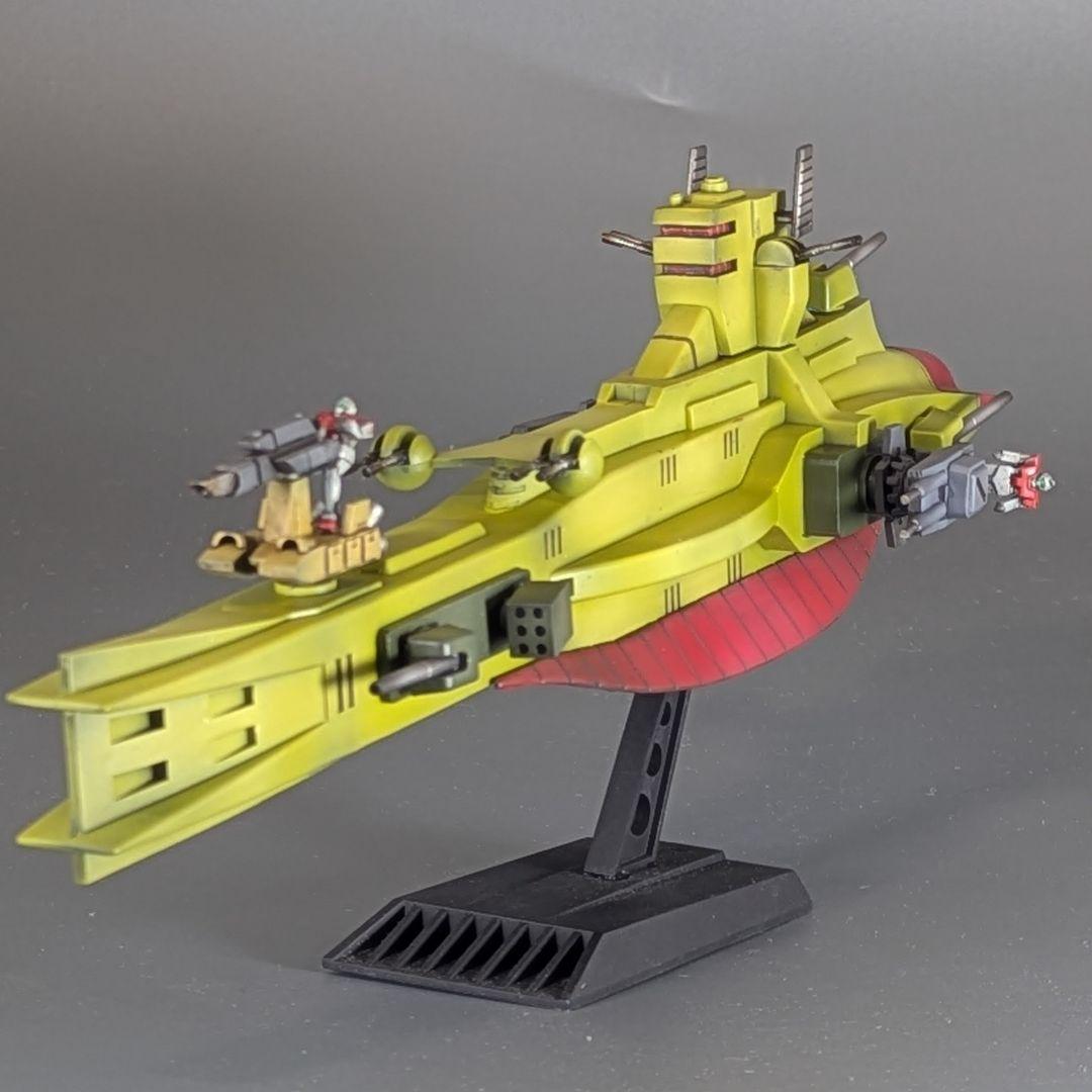 【旧キット】1/1200巡洋艦サラミス　ガンプラ　組立済　完成品　改造 旧キット】1/1200巡洋艦サラミス ガンプラ 組立済 完成品 改造 旧