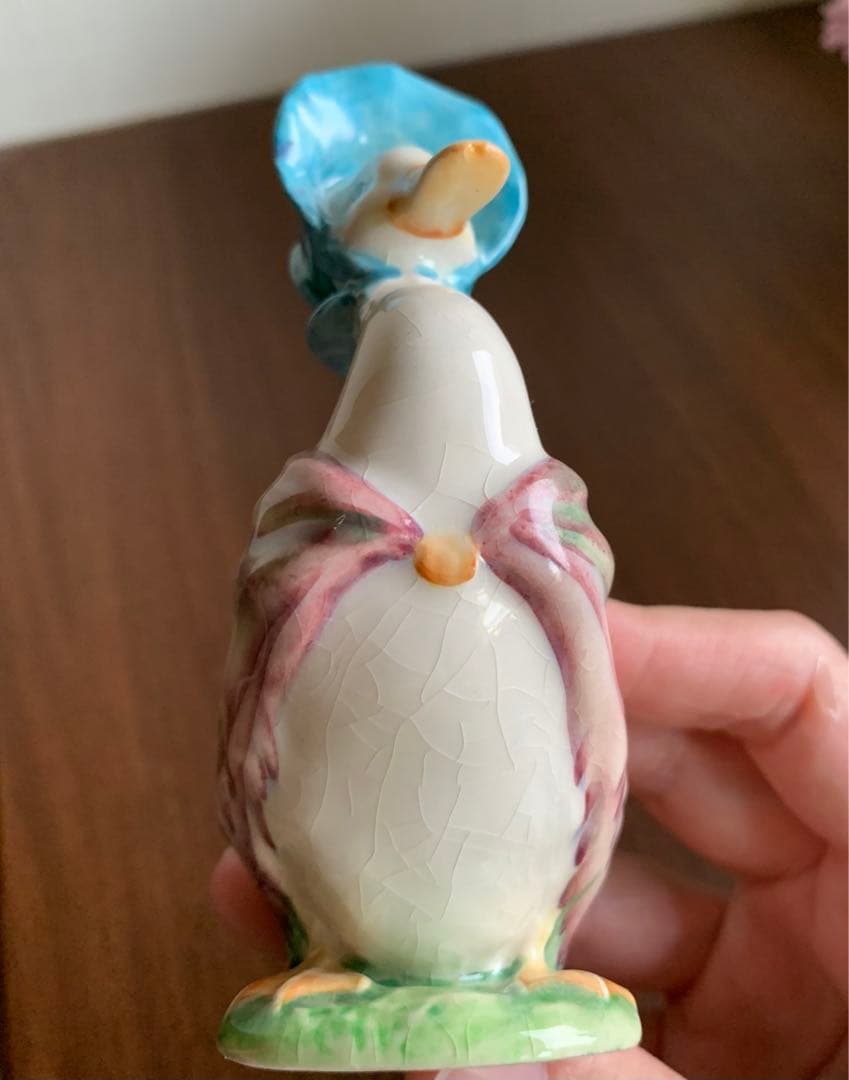 ピーターラビット ジマイマときつねの紳士 フィギュリン BP-2ゴールド