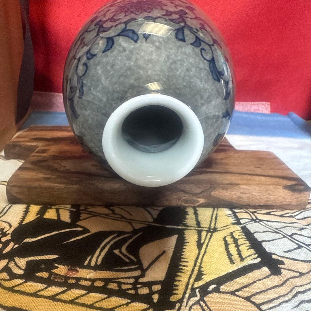 人間国宝13代今右衛門本人作高台彫印色鍋島吹墨薄墨