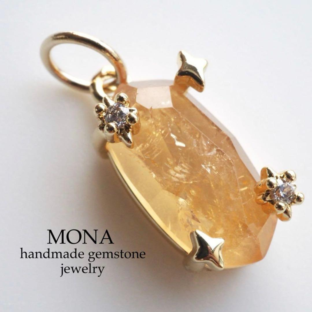 Ruby様専用】ロゼ翡翠の枠留めネックレストップ