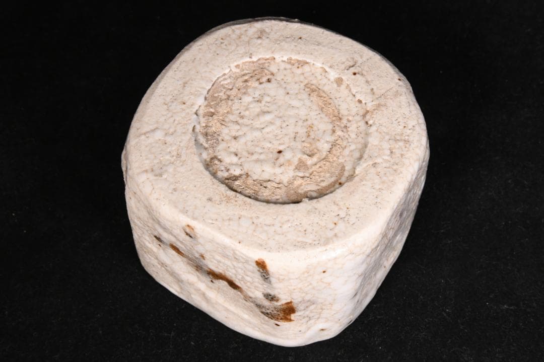 江戸時代 復興織部絵志野 入隅四方向付【美濃、古美術、旅茶碗】