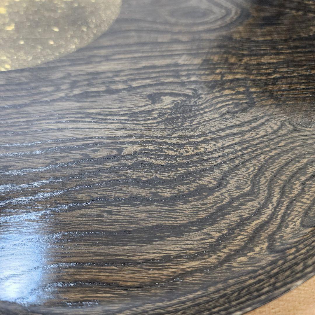 箔一 おぼろ月 トレイ 10寸（漆）