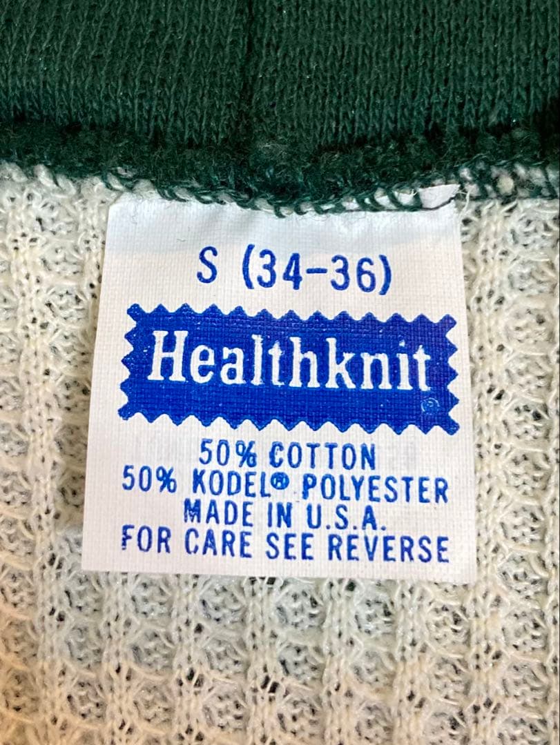 【美品】70's Health Knit ダブルフェイス ジップパーカー（S）