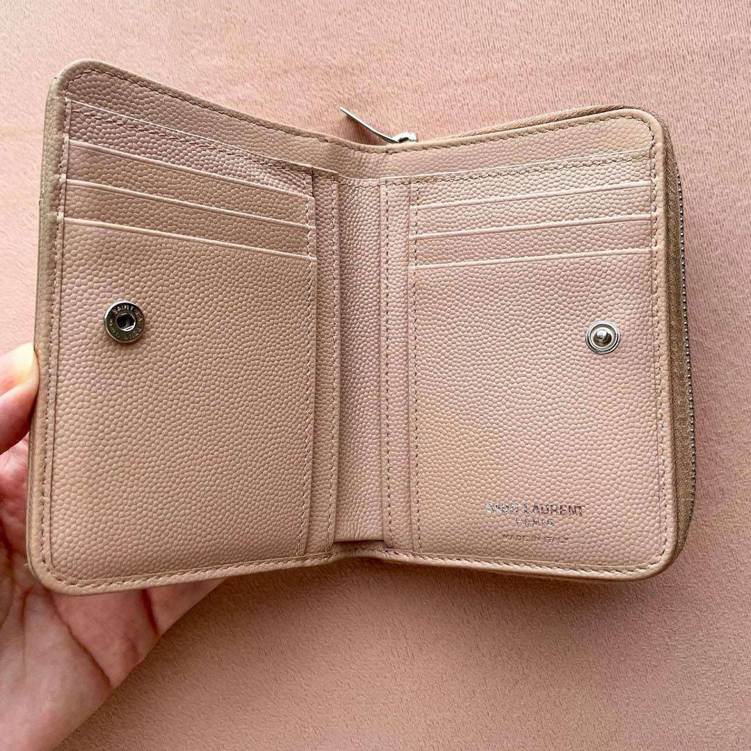 YSL ピンクベージュ キルティング 二つ折り財布 サンローランの通販は