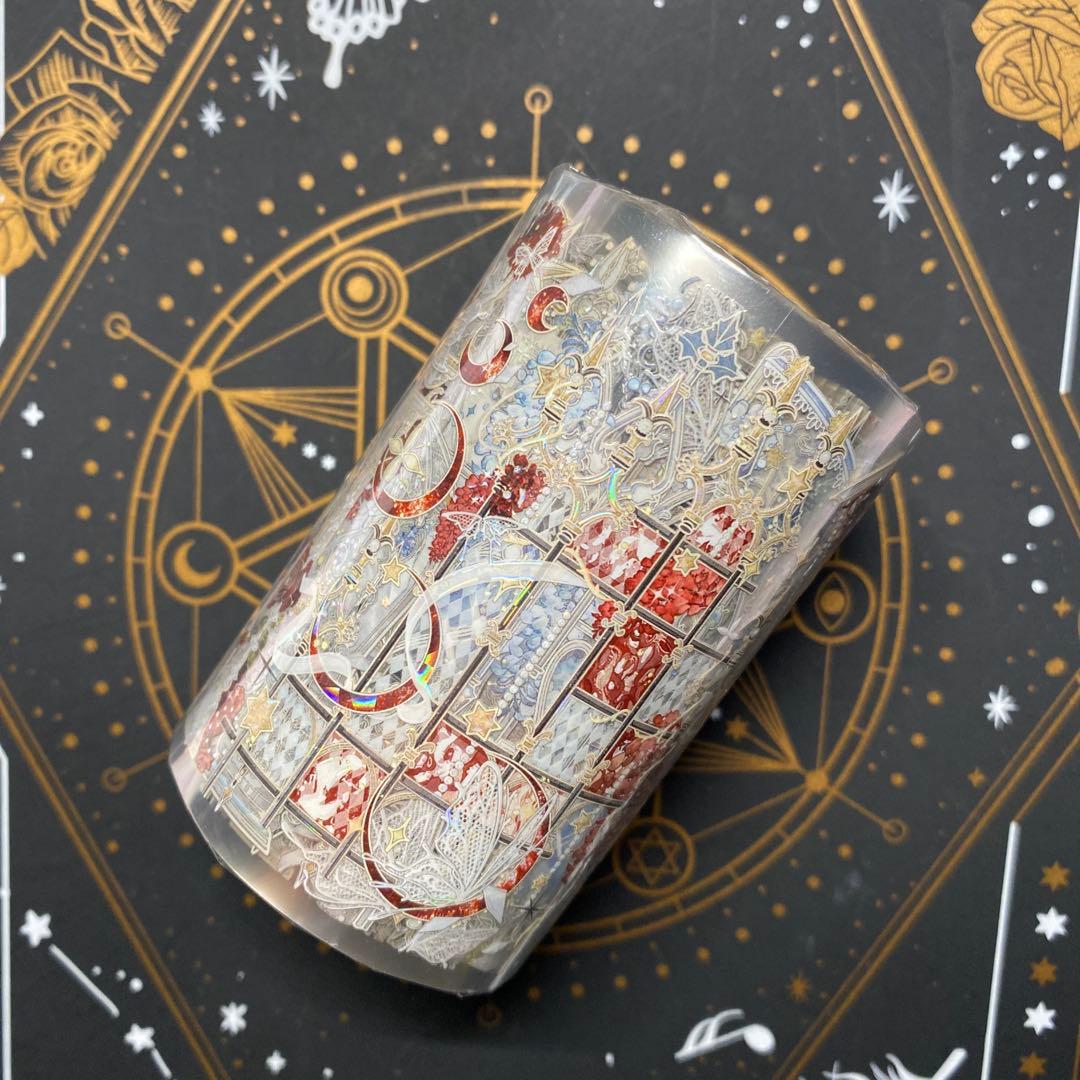 W】海外 10m巻 貝殻光/PETマスキングテープ 人物系/装飾系/背景系