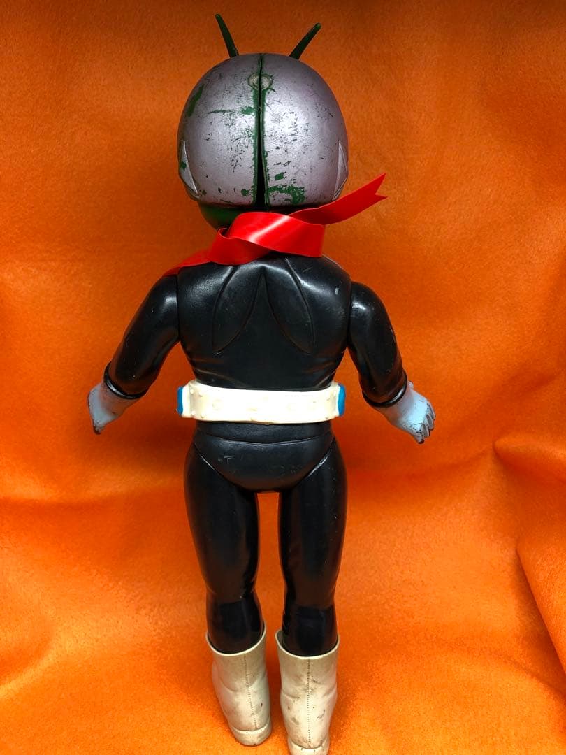 当時物】旧バンダイ 仮面ライダー1号 面取れ ソフビ ホピー ブルマァク