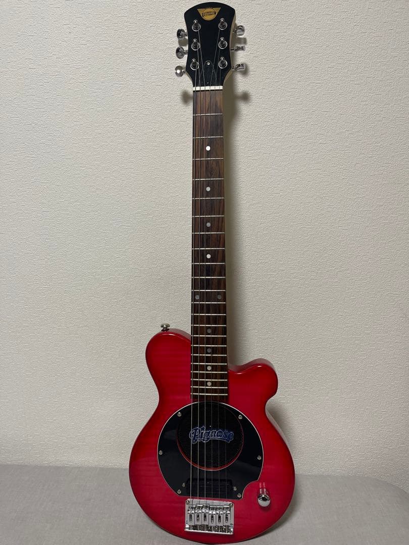 Pignose ギター 内蔵アンプ付き レッド お得なセット付きアンプ内蔵ギター】お子様から大人まで誰しも楽しめる