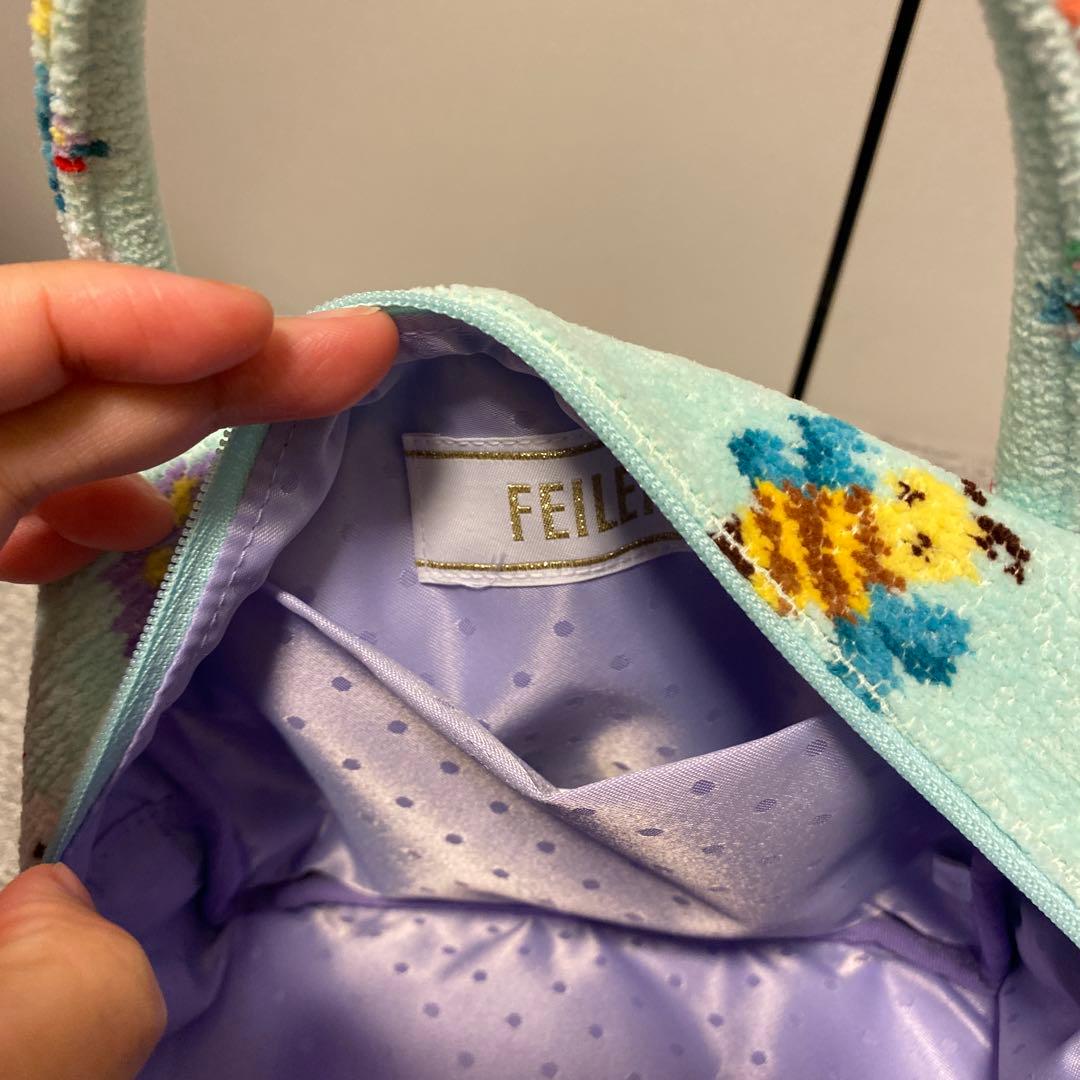 FEILER 神崎恵さん×フェイラー　ファンキーフォーチュン　ミニキューブバッグ