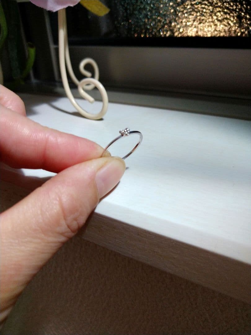 ｋ１０　ハートダイヤモンドリング 9,8号