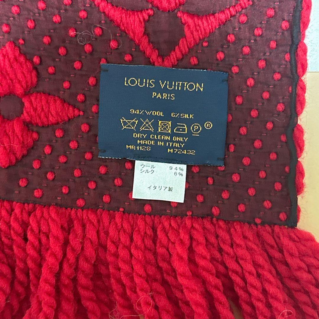 Louis Vuitton レッド マフラー モノグラム