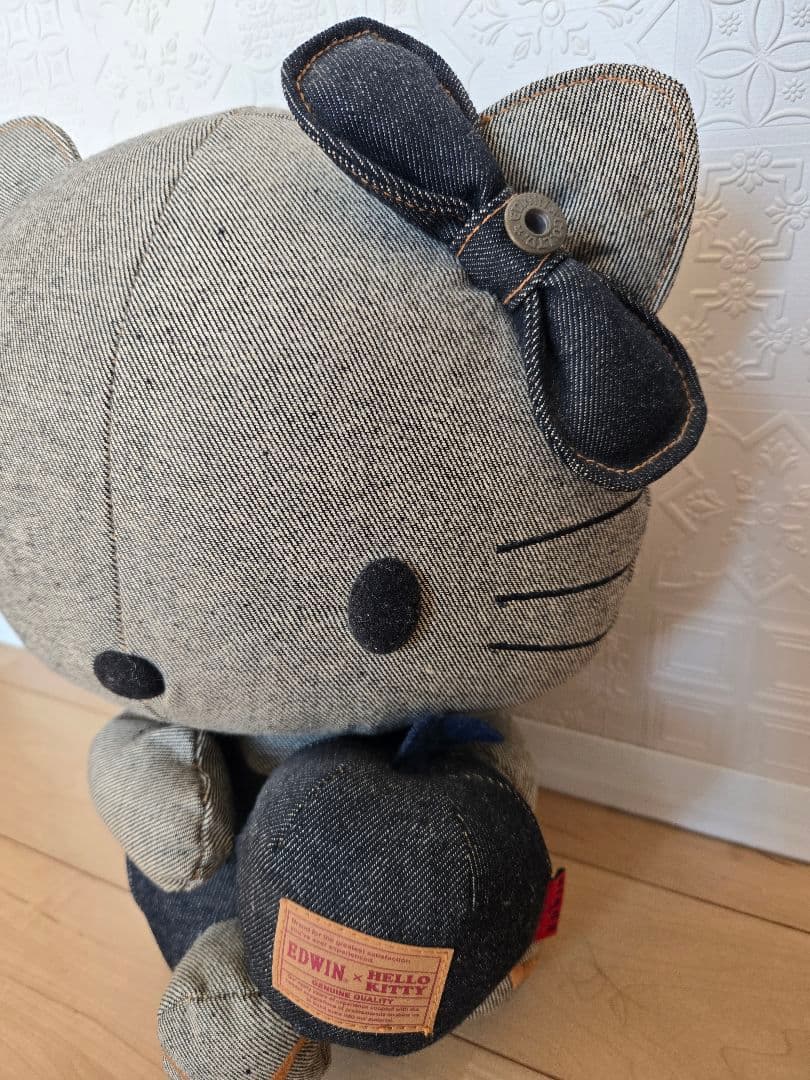 デニム ハローキティ ぬいぐるみ EDWIN　大