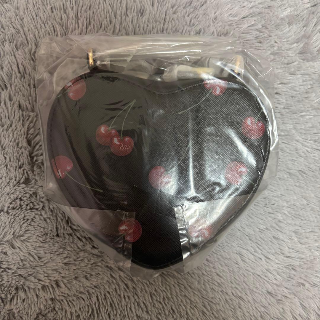 RANDA ランダ 2WAY チェリープリント ハート ミニ バッグ ブラック