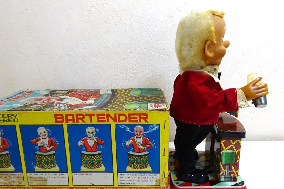 ヴィンテージブリキ人形バーテンダー