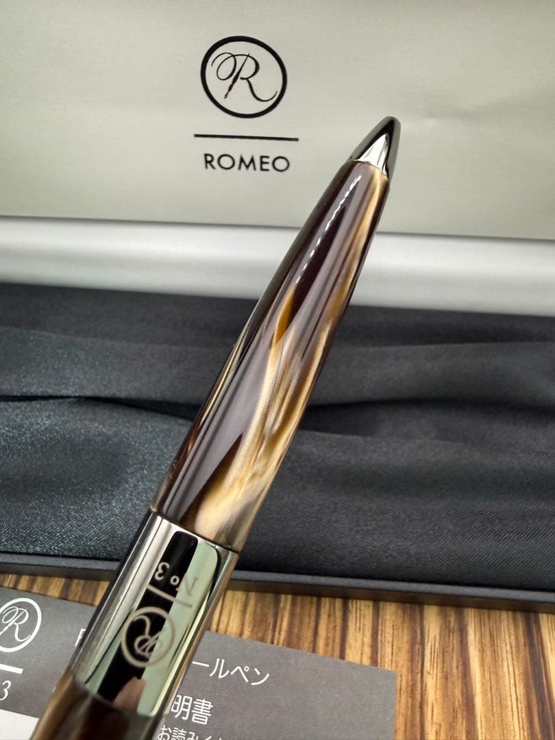 伊東屋 Romeo ボールペン NO.3 イタリアングレイ 太軸 美品